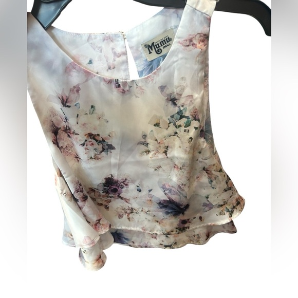 NWT Show Me Your Mumu The King Crop Top | Floral Flowy Tiered Top size Small - Picture 5 of 6